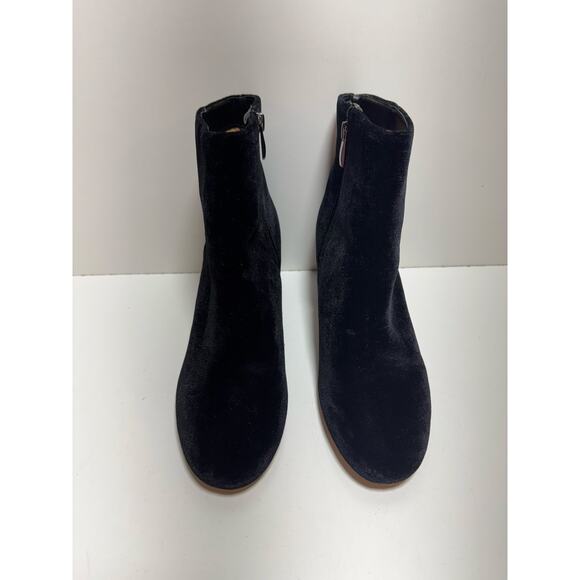 Franco Sarto L-Jubilee Velvet Women’s Black Ankle Boots Sz 8.5M Side Zip - Picture 6 of 9